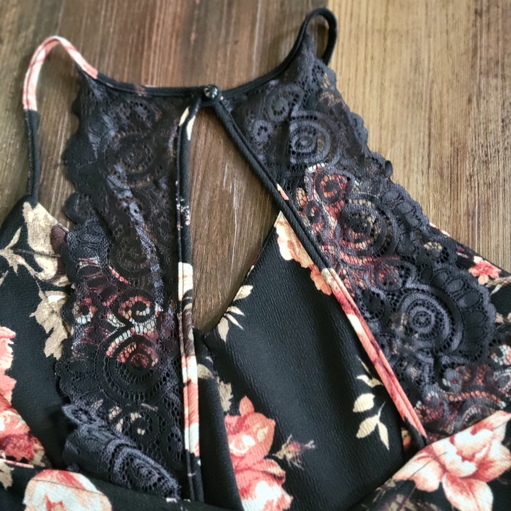 Blu Pepper Floral Halter Dress - Picture 2 of 3